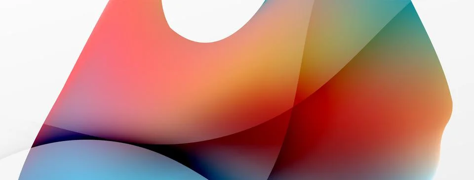 Abstract background. Fluid gradient color wave template for wallpaper, banner Stock Illustration