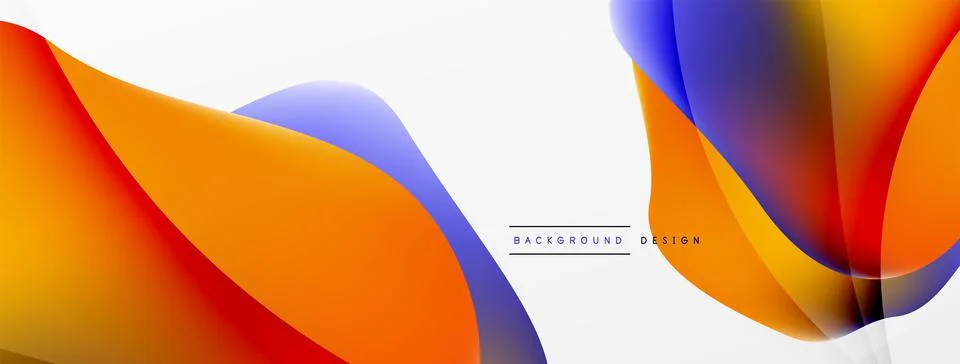 Abstract background. Fluid gradient color wave template for wallpaper, banner Stock Illustration