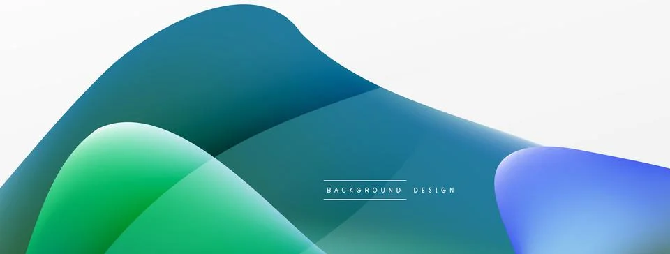 Abstract background. Fluid gradient color wave template for wallpaper, banner Ilustração Stock