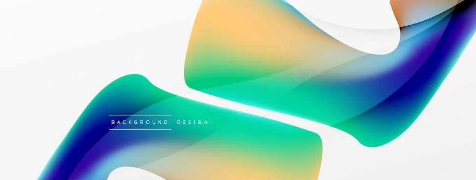 Abstract background. Fluid gradient color wave template for wallpaper, banner 스톡 일러스트
