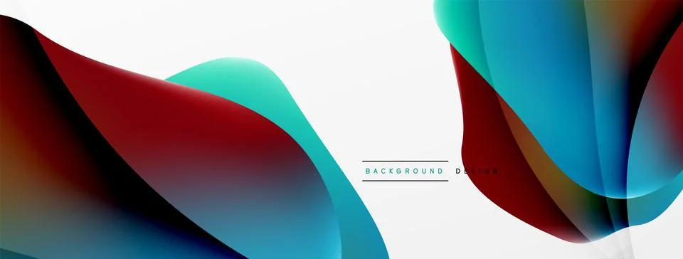 Abstract background. Fluid gradient color wave template for wallpaper, banner Illustrazione stock