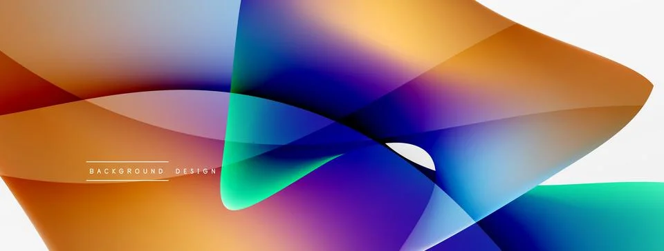 Abstract background. Fluid gradient color wave template for wallpaper, banner Illustrazione stock
