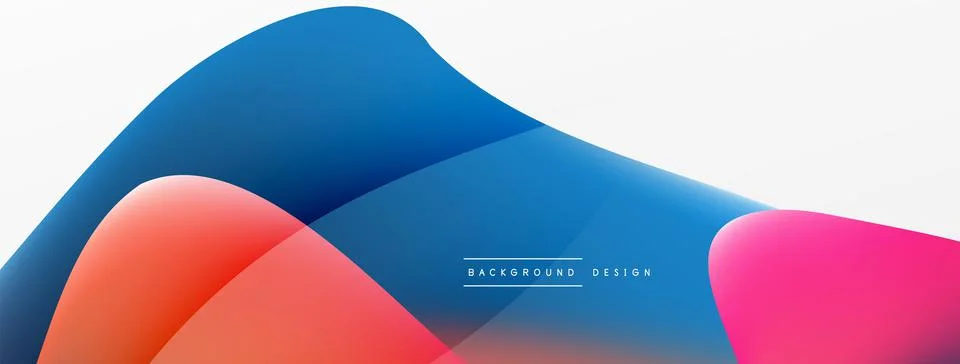 Abstract background. Fluid gradient color wave template for wallpaper, banner Illustrazione stock
