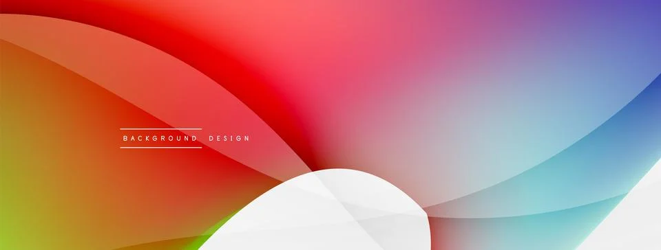 Abstract background. Fluid gradient color wave template for wallpaper, banner Ilustração Stock