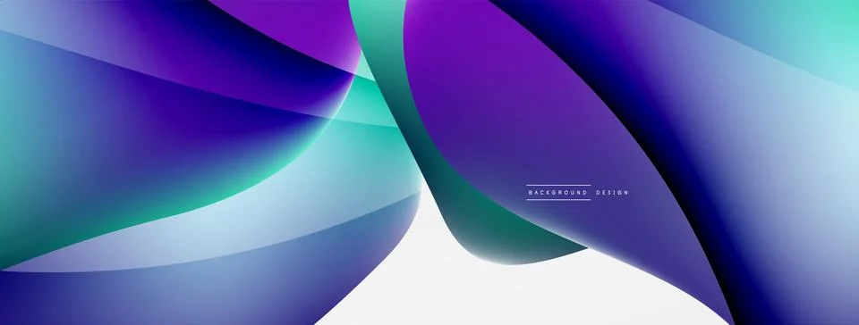 Abstract background. Fluid gradient color wave template for wallpaper, banner Ilustração Stock