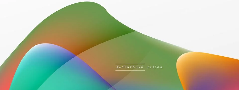 Abstract background. Fluid gradient color wave template for wallpaper, banner Illustrazione stock