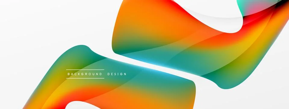 Abstract background. Fluid gradient color wave template for wallpaper, banner Stock Illustration
