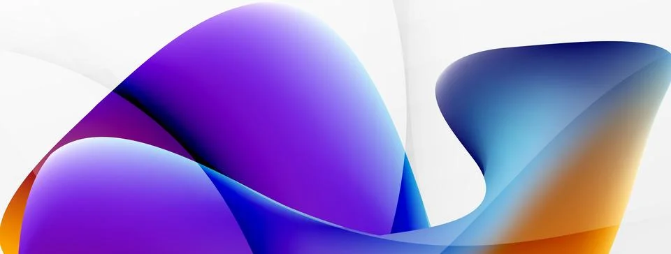 Abstract background. Fluid gradient color wave template for wallpaper, banner Stock Illustration