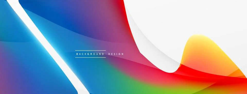 Abstract background. Fluid gradient color wave template for wallpaper, banner 스톡 일러스트