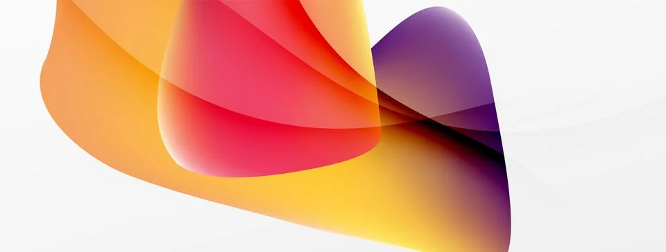 Abstract background. Fluid gradient color wave template for wallpaper, banner Ilustração Stock