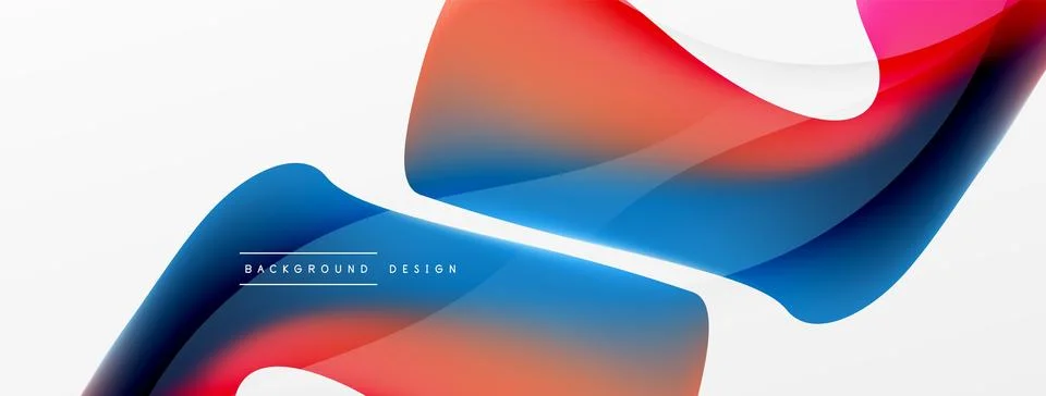 Abstract background. Fluid gradient color wave template for wallpaper, banner Illustrazione stock