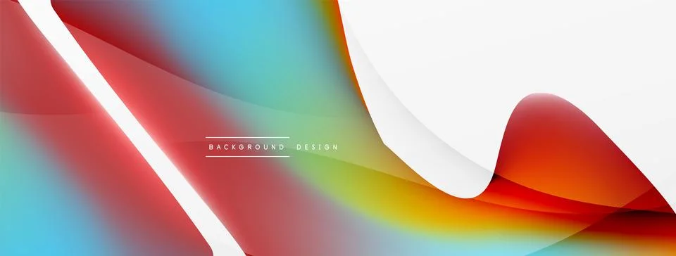 Abstract background. Fluid gradient color wave template for wallpaper, banner Illustrazione stock