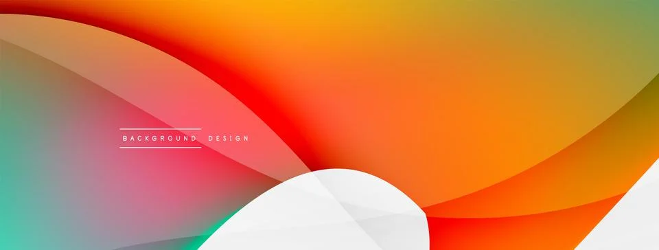 Abstract background. Fluid gradient color wave template for wallpaper, banner Ilustração Stock