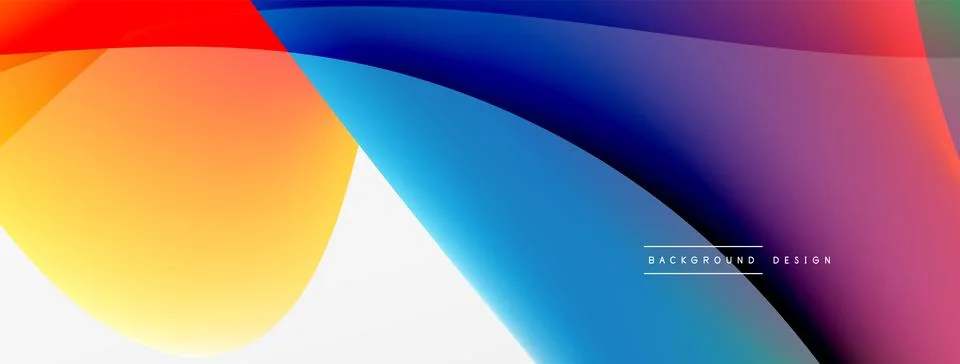Abstract background. Fluid gradient color wave template for wallpaper, banner Ilustração Stock
