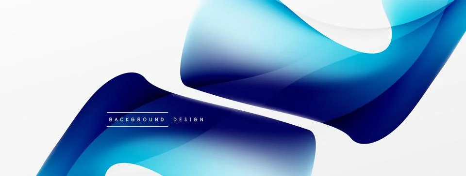 Abstract background. Fluid gradient color wave template for wallpaper, banner Stock Illustration