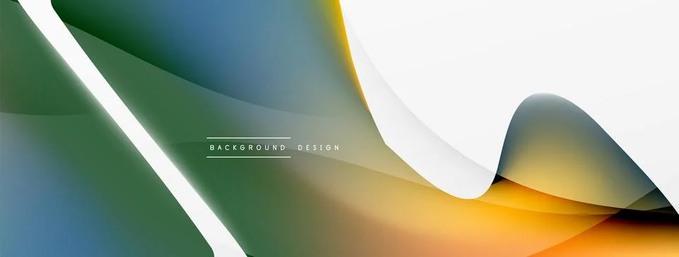 Abstract background. Fluid gradient color wave template for wallpaper, banner Ilustração Stock