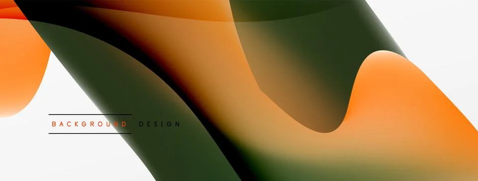 Abstract background. Fluid gradient color wave template for wallpaper, banner Ilustração Stock