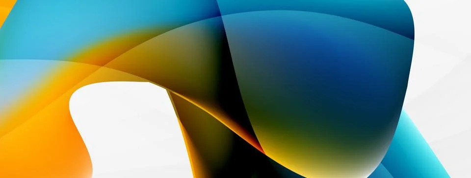 Abstract background. Fluid gradient color wave template for wallpaper, banner 스톡 일러스트