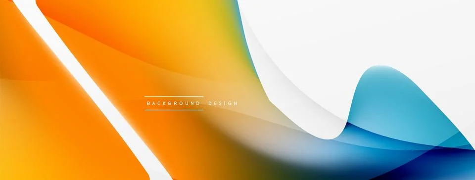 Abstract background. Fluid gradient color wave template for wallpaper, banner Illustrazione stock