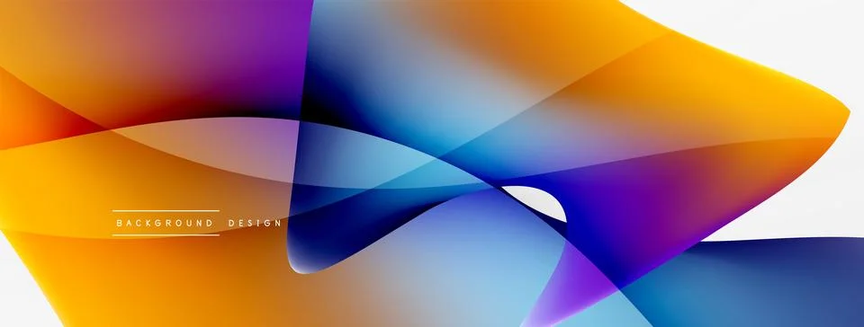Abstract background. Fluid gradient color wave template for wallpaper, banner Ilustração Stock