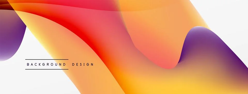 Abstract background. Fluid gradient color wave template for wallpaper, banner 스톡 일러스트