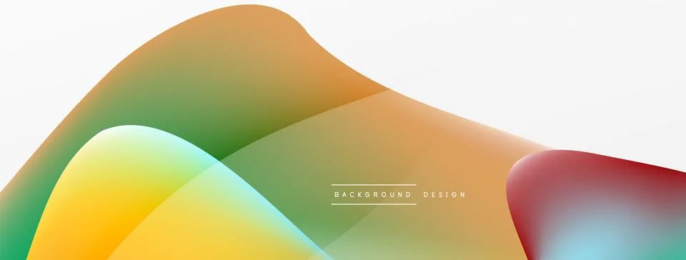 Abstract background. Fluid gradient color wave template for wallpaper, banner Stock Illustration