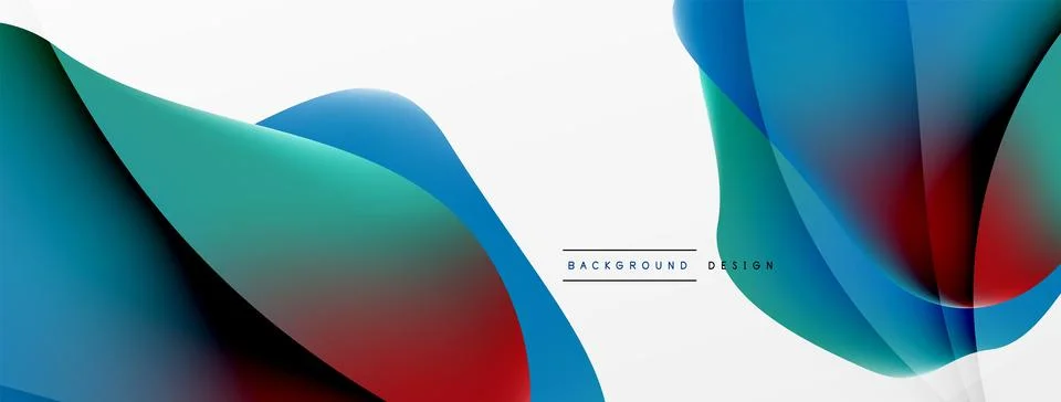 Abstract background. Fluid gradient color wave template for wallpaper, banner Illustrazione stock