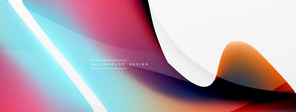 Abstract background. Fluid gradient color wave template for wallpaper, banner Ilustração Stock