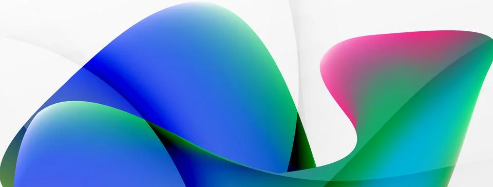Abstract background. Fluid gradient color wave template for wallpaper, banner Ilustração Stock