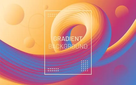 Abstract background with fluid gradient shapes. Stock Illustration
