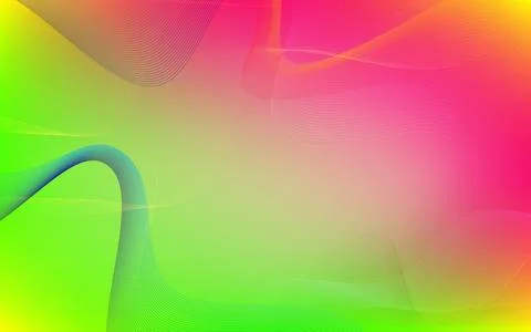 Abstract background with fluid lines and vibrant color gradient. Stock Illustration