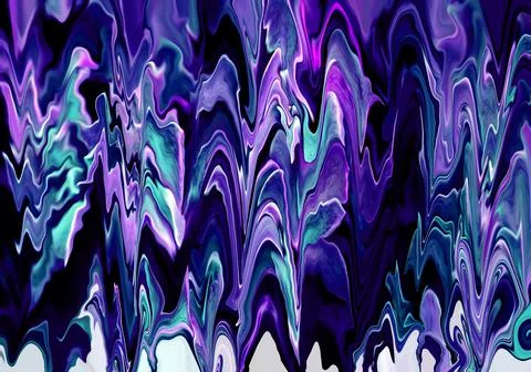 Abstract background of fluid liquid marble texture of purple, blue and black  Stock Illustration