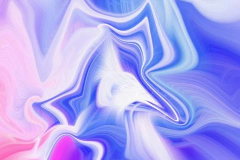 Abstract background with fluid motion of vibrant blue pink and white light Stock Illustration