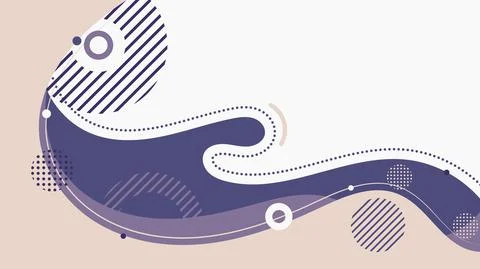 Abstract background fluid or liquid organic forms dynamic waves and circles, Stock Illustration