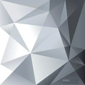 Abstract background flyer for print with text, lines and silver triangle Stock Illustration