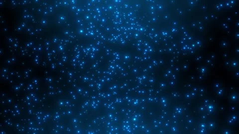 Abstract background of flying and sparkling blue particles. Stock Footage 308150793