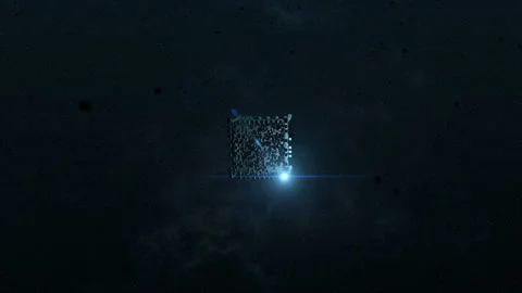 Abstract background. Flying Cube in space. Stock Footage 94481548