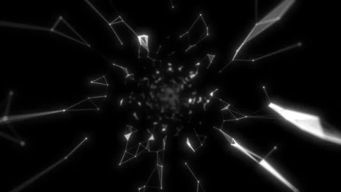Abstract background with flying into digital tunnel. Movement through a tunnel Stock Footage 111897654
