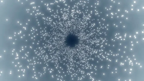 Abstract background with flying into digital tunnel from flickering particles Stock Footage 111901145