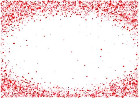 Abstract background with flying heart shaped confetti. Stock Illustration