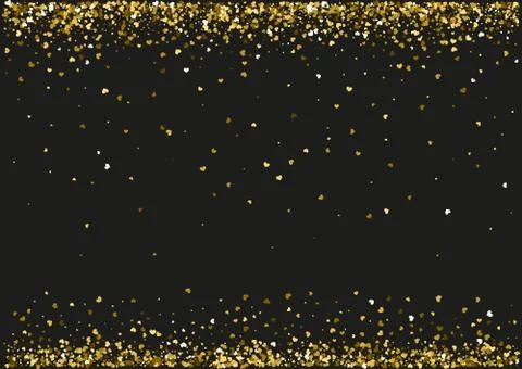 Abstract background with flying heart shaped confetti. Stock Illustration