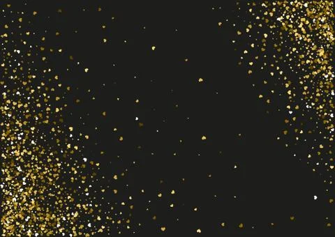 Abstract background with flying heart shaped confetti. Stock Illustration