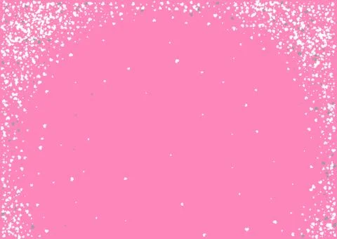 Abstract background with flying heart shaped confetti. Stock Illustration