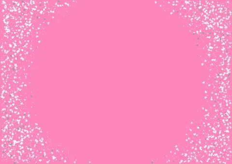 Abstract background with flying heart shaped confetti. Stock Illustration