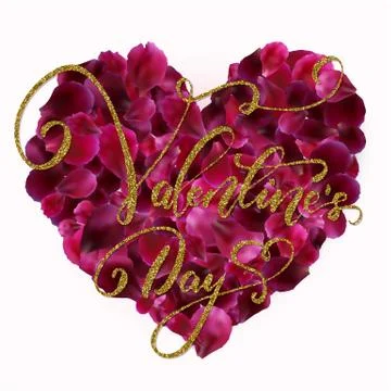 Abstract background with flying pink, red rose petals Stock Illustration