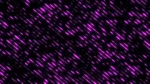 Abstract background of flying purple stripes and diagonal lines with a glow e Stock Illustration