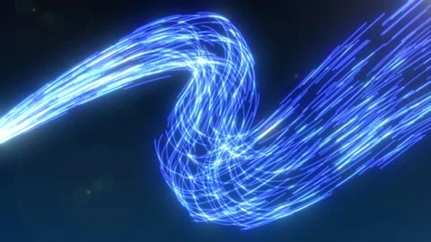 Abstract background with a flying stream of blue sparks Stock Footage 249739087