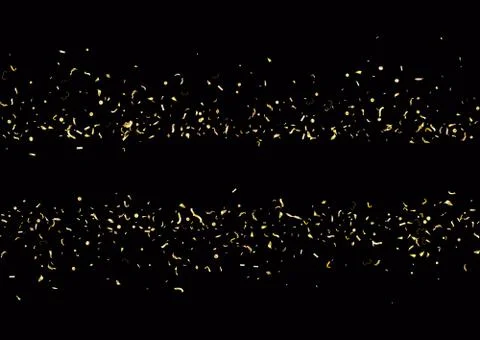 Abstract background with flying subtle golden confetti. Stock Illustration