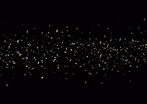 Abstract background with flying subtle golden confetti. Stock Illustration