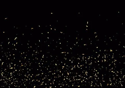 Abstract background with flying subtle golden confetti. Stock Illustration